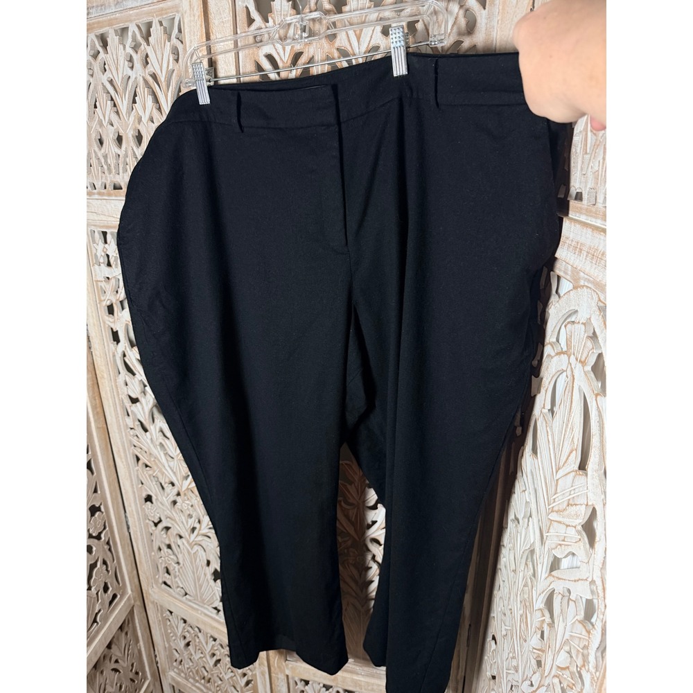 Talbots Womens 24W Black Wool Lined Trousers Straight Leg Italian Fabric Pants